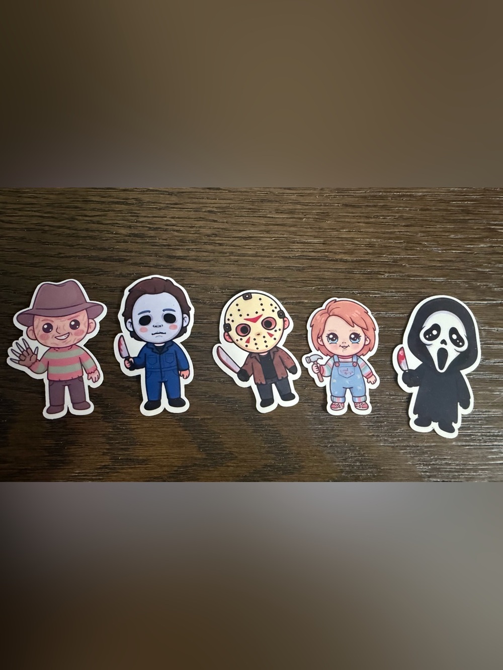 Halloween Slasher Stickers Set of 5